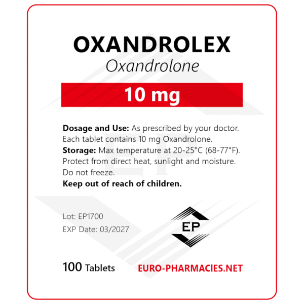 Oxandrolex 10 (Anavar) - 10mg/tab -100 tab/bag - Euro Pharmacies