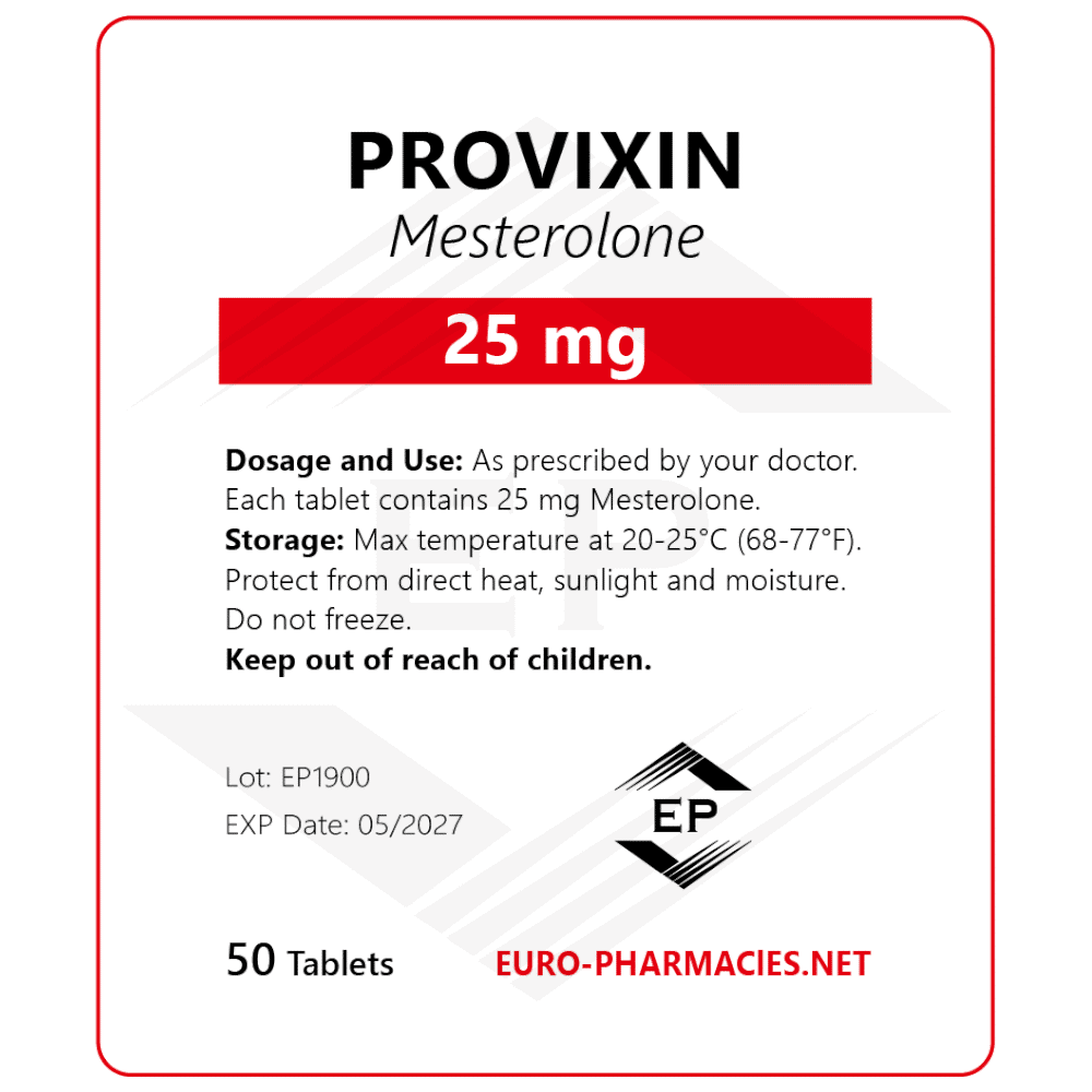 Provixin ( Proviron ) - 25mg/tab, 50 tabs/bag - Euro Pharmacies