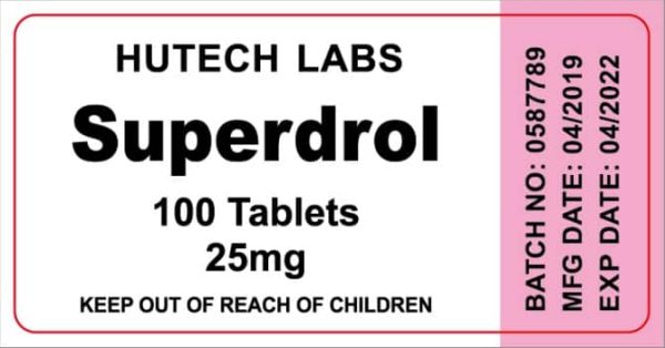 Superdrol 25mg per tab per 100 tabs - HUTECH