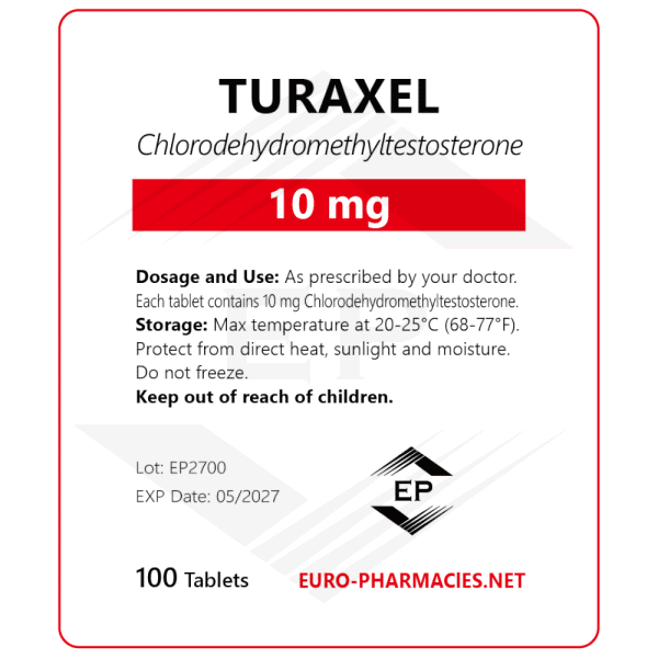 Turaxel 10 - Euro Pharmacies - 10mg/tab -100 tab/bag USA
