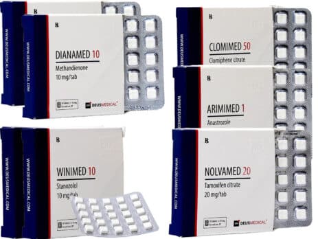 3 Dry mass gain pack Oral 4 weeks Dianabol Winstrol Protections PCT Deus Medical