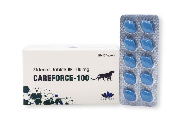 Careforce 100mg - Sildenafil Citrate BP - 100 tabs - Pharmacy-EU