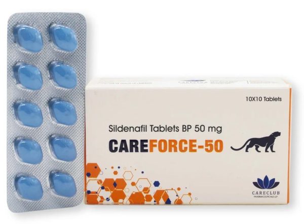 Careforce 50mg - Sildenafil BP - 100 tabs - Pharmacy-EU