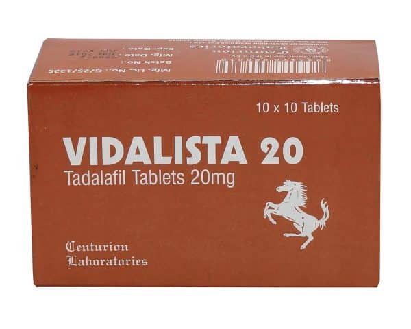 VIDALISTA 20 MG (Tadalafil 20mg) (100 tabs) - CENTURION