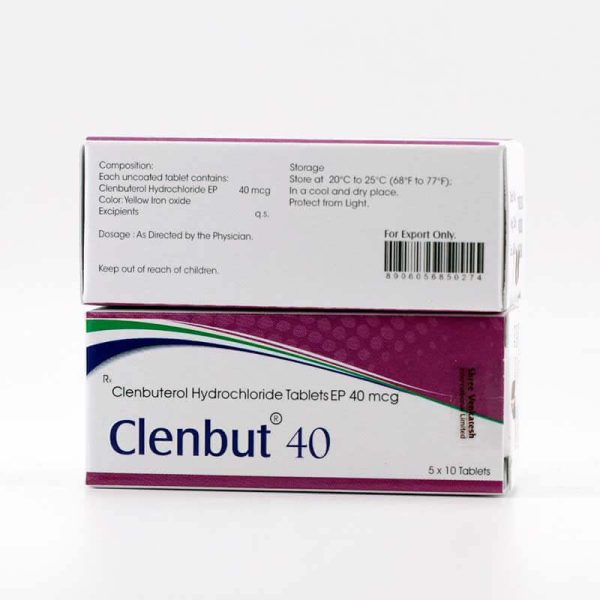 CLENBUT 40 - Clenbuterone Hcl 40mcg (50 tabletek) - Shree Venkatesh