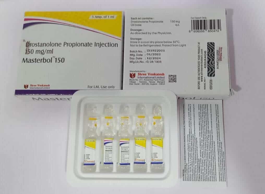 MASTERBOL 150 - Drostanolone Propionato 150mg/ml (5 fiale x 1ml) - Shree Venkatesh