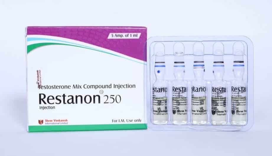 RESTANON - Testosterone Mix Compound 250mg/ml (5amps x 1ml) - Shree Venkatesh